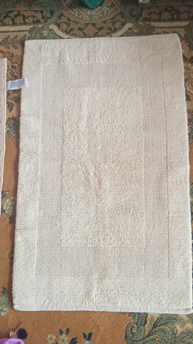 Set of 3 bath mats 100% cotton - photo 3