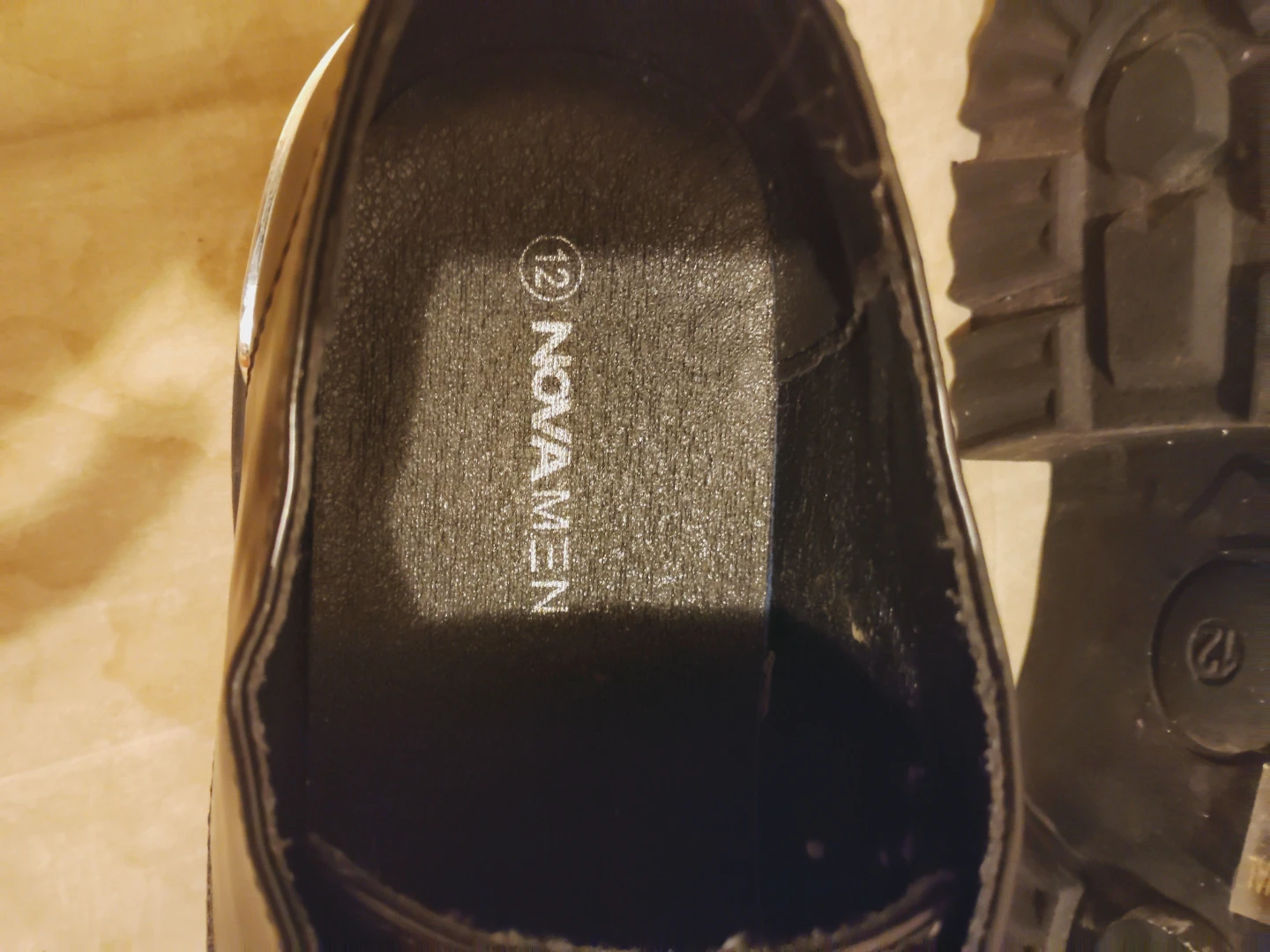 NOVA MEN Black Dress Shoes Size 12