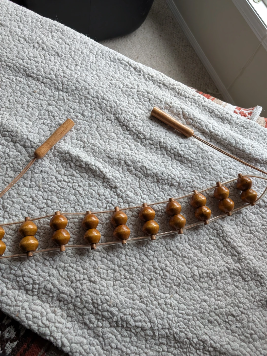 Wooden Bead Back Massager with Handles