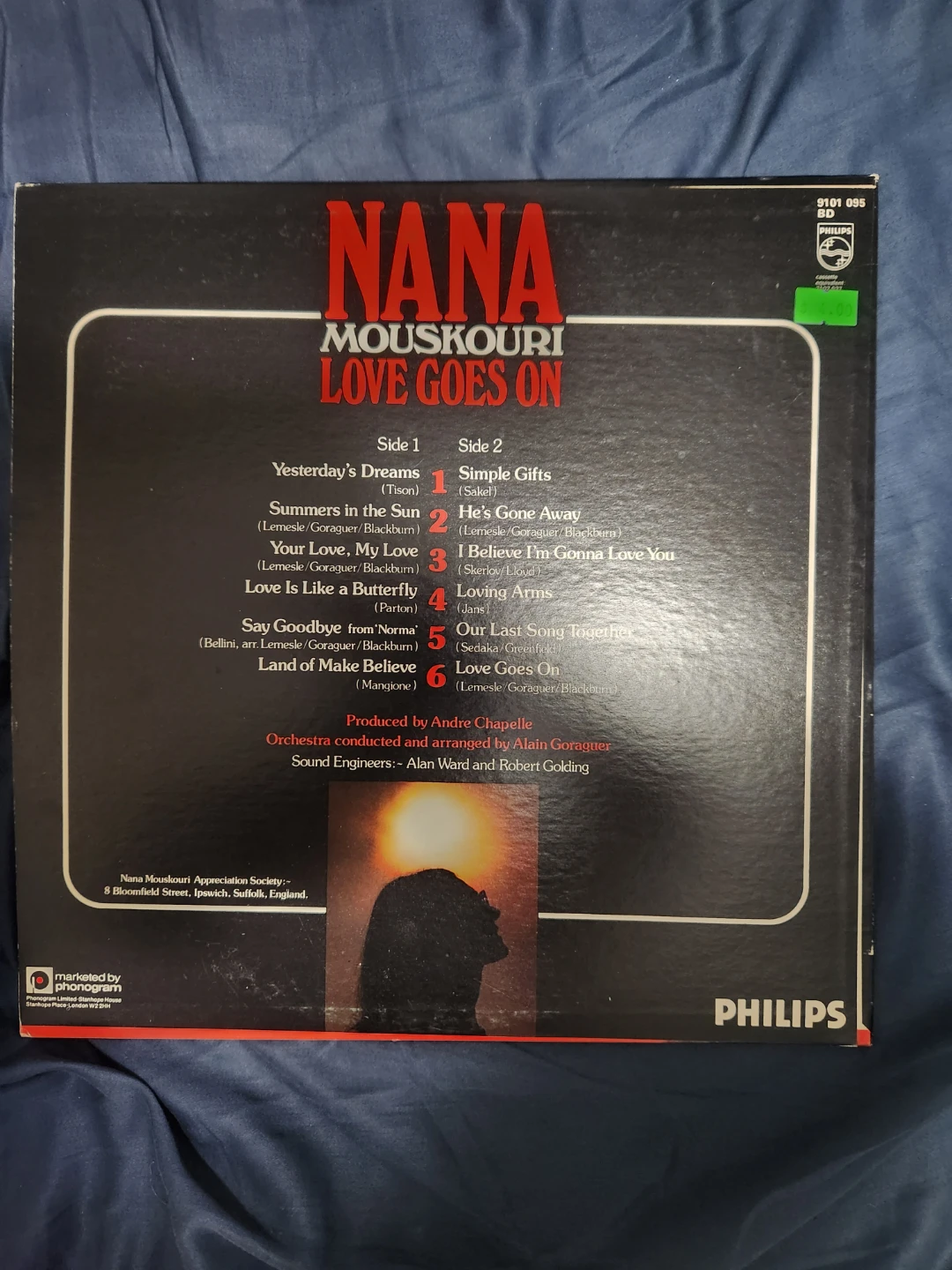 Nana Mouskouri Love Goes On Vinyl Record - photo 2