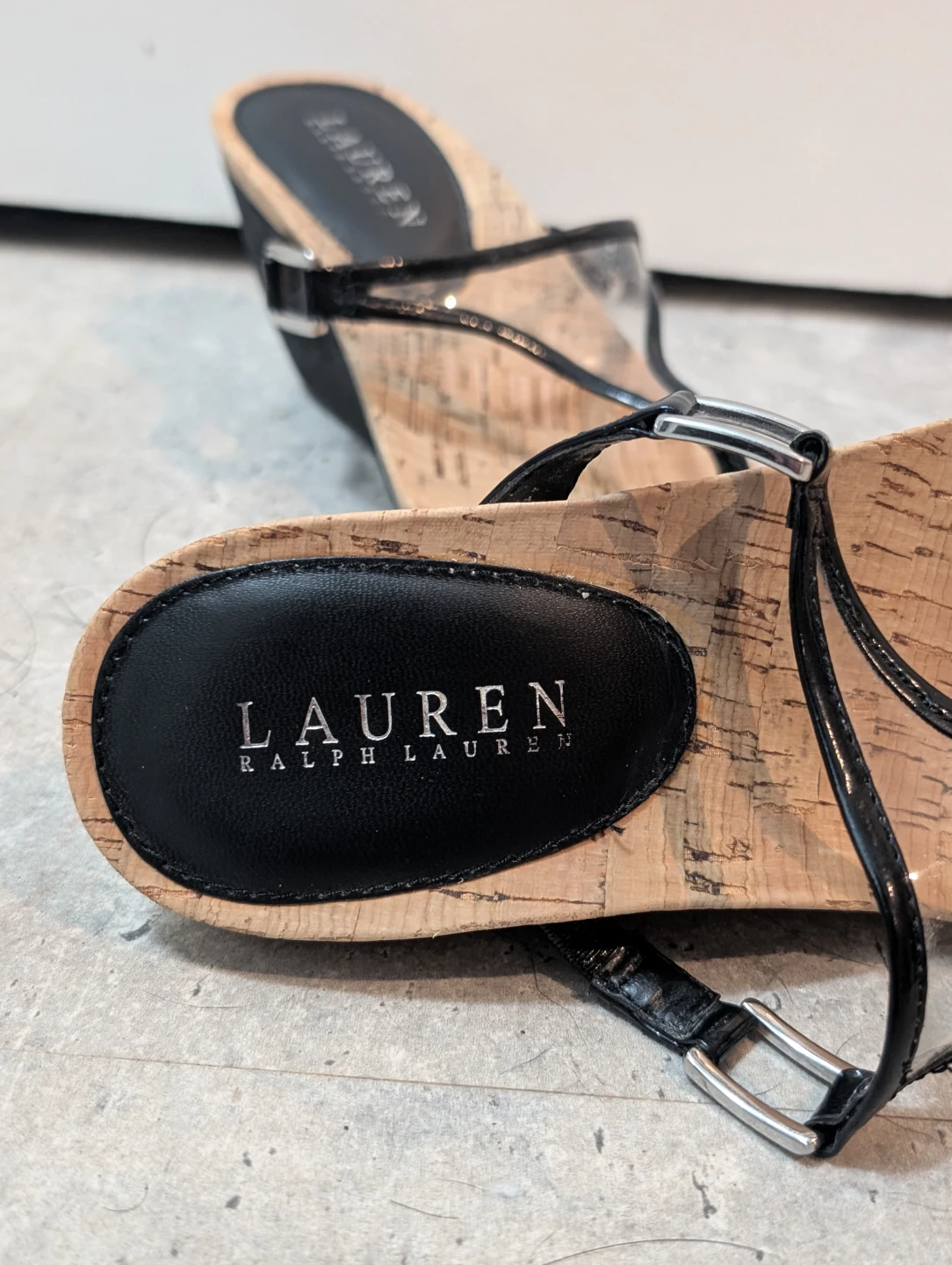 Lauren Ralph Lauren Wedge Sandals Size 6.5B Black - photo 2