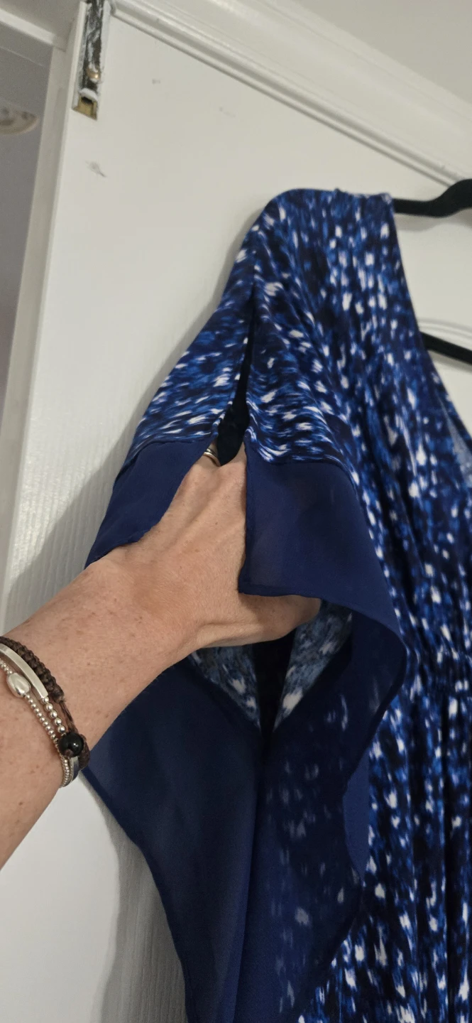 Blue and White Speckled Kaftan Dress - photo 2