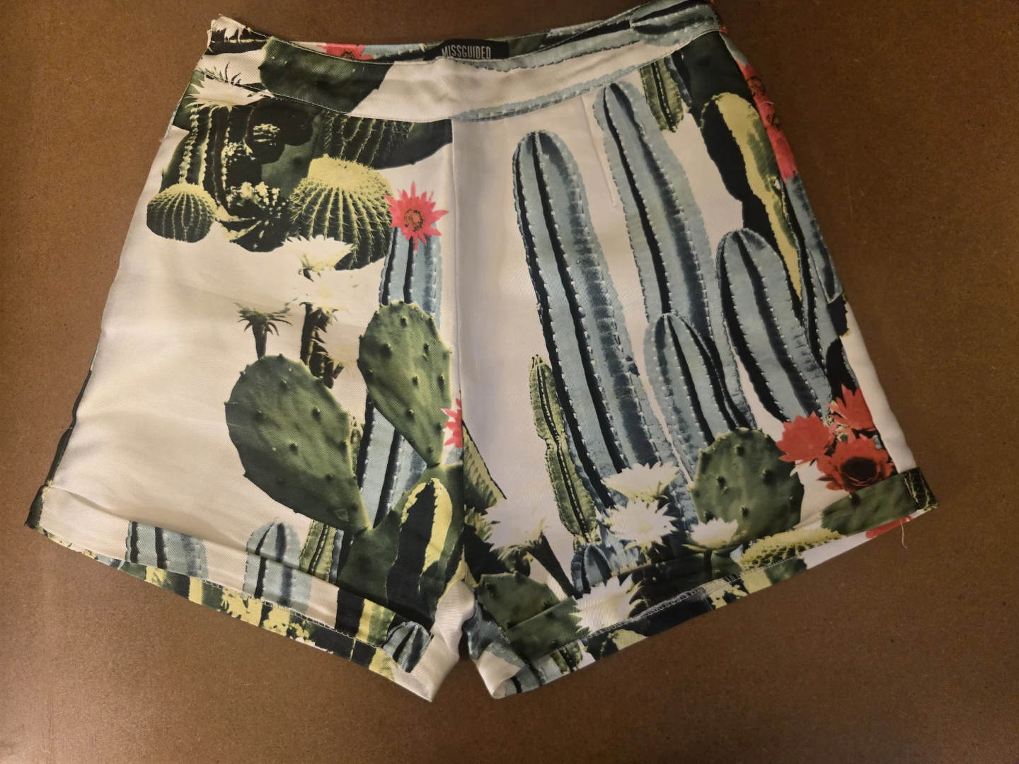 Missguided Cactus Print Shorts Size 6