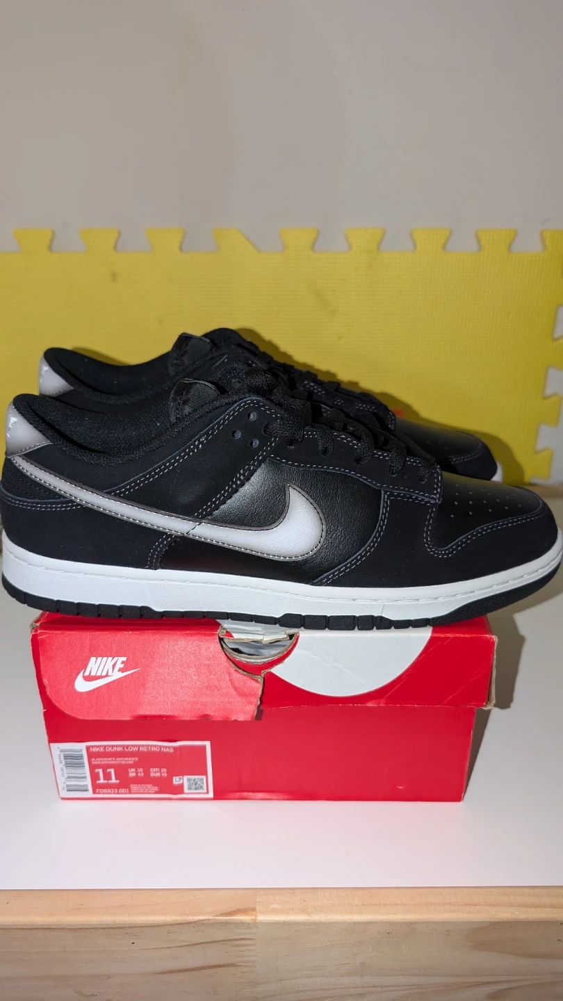 Nike Dunk Low Retro QS Men's Shoes Black White Size 11