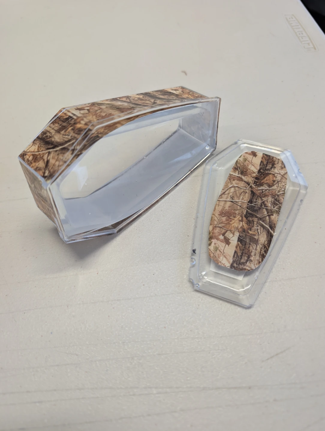 Coffin-shaped storage box with camouflage design - photo 4
