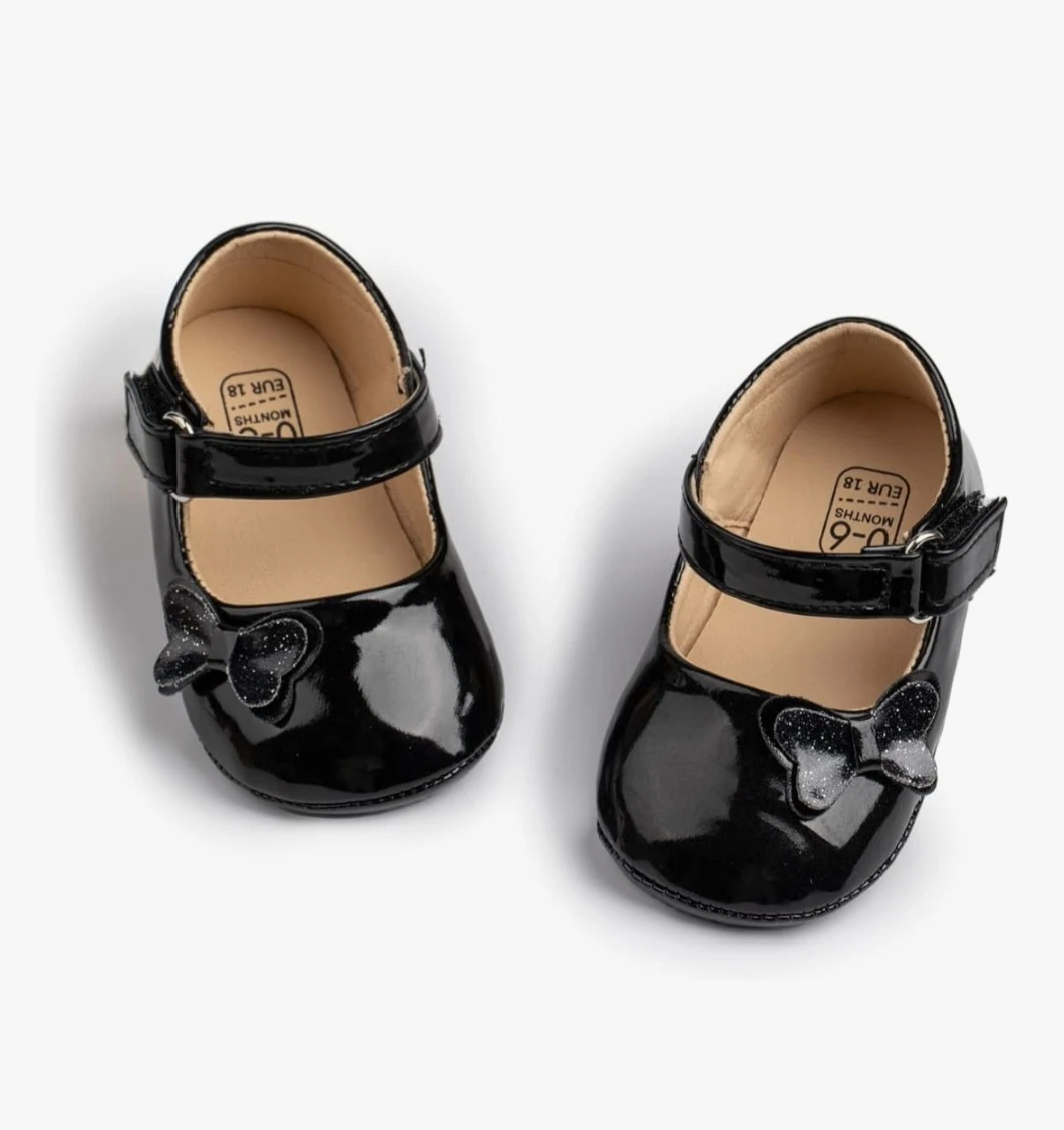 Baby Girls Black Patent Mary Jane Shoes - photo 3