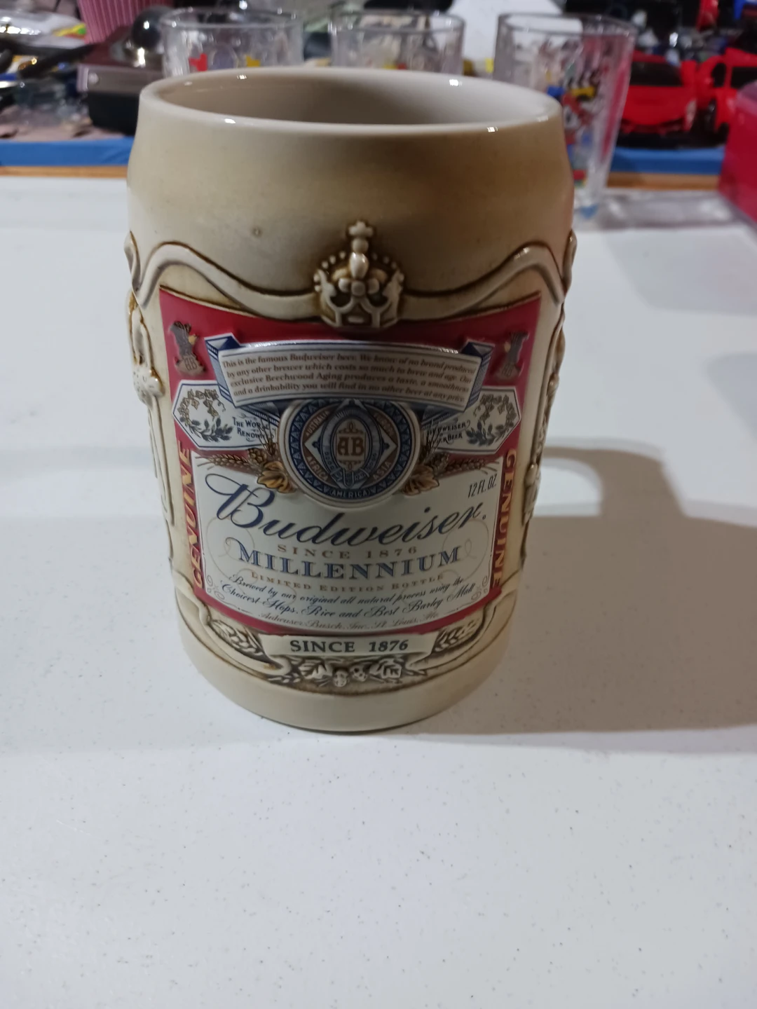 Budweiser Millennium Label Stein