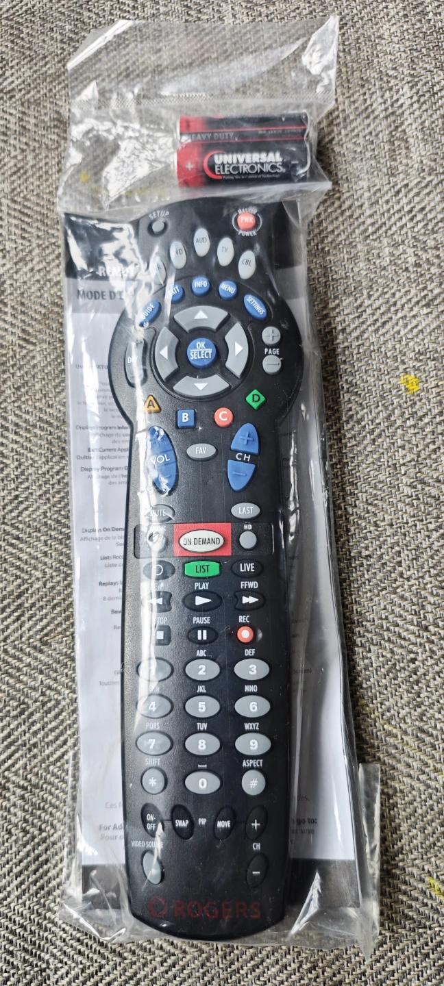 Rogers High Definition Digital Set Top Box Remote Control