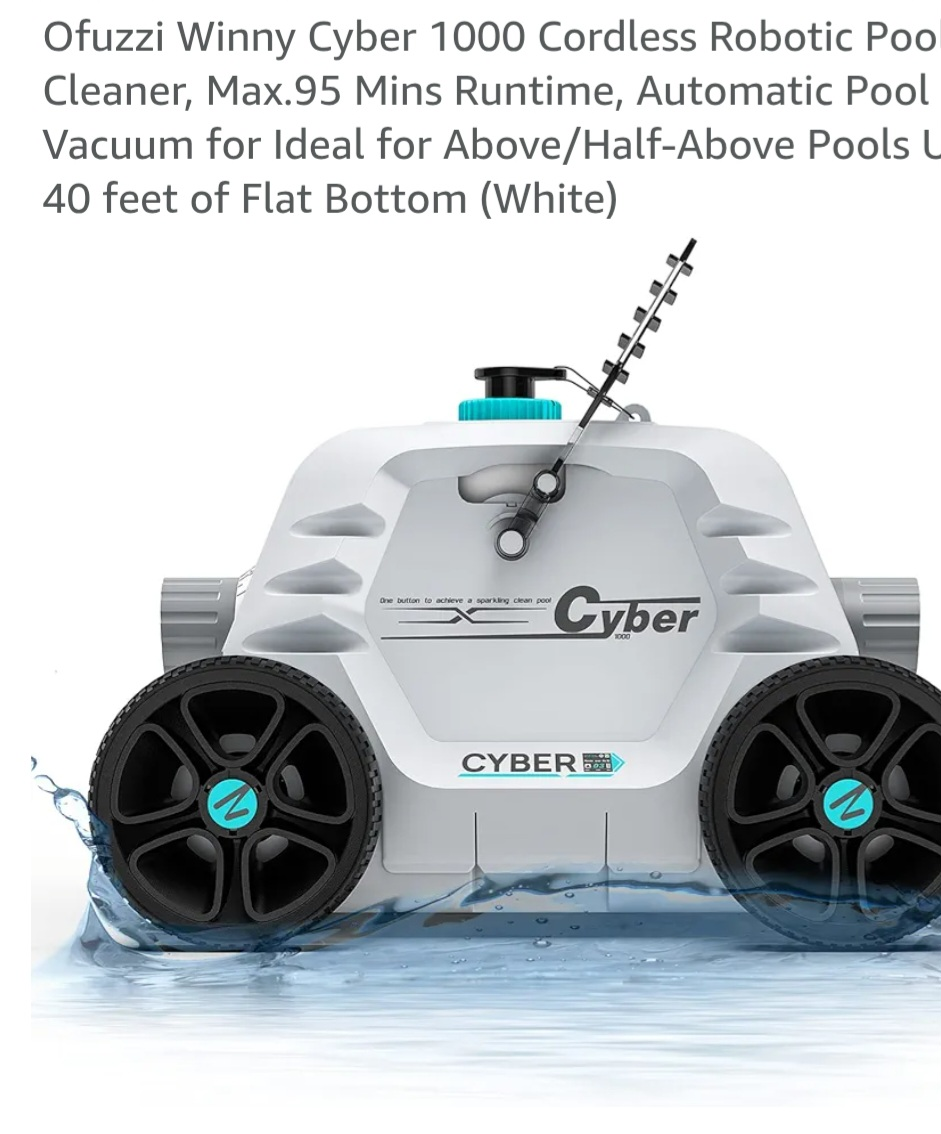 Ofuzzi Winny Cyber 1000 Cordless Robotic Pool Cleaner (White) - photo 4