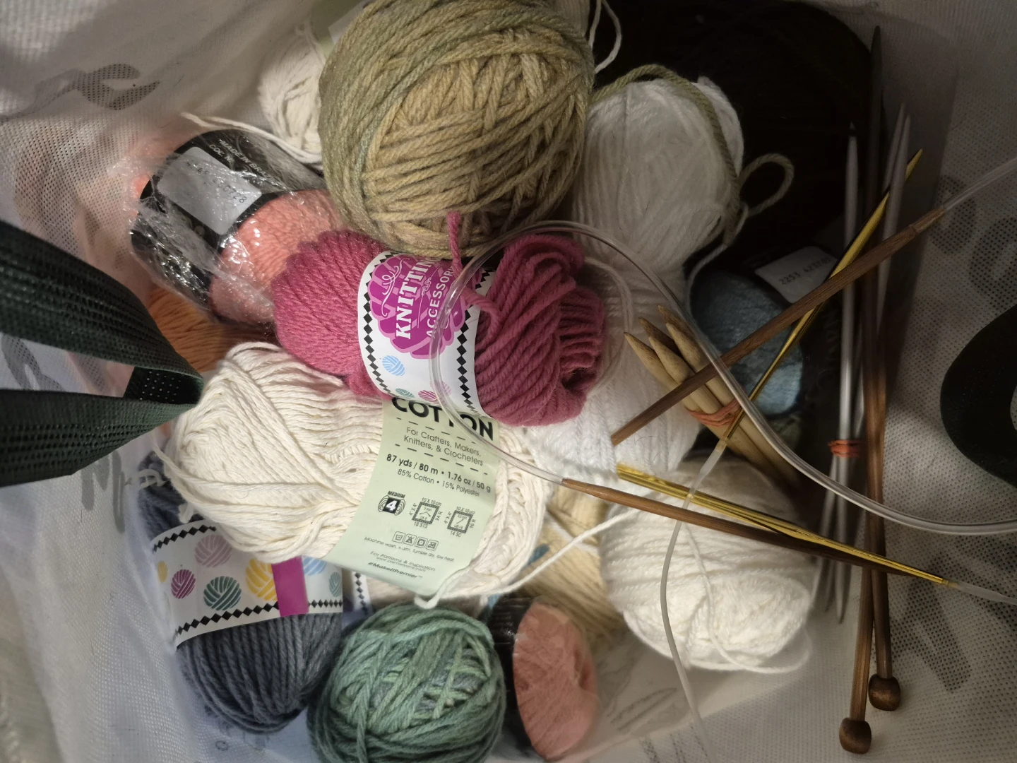 Knitting Yarn and Needles Bundle