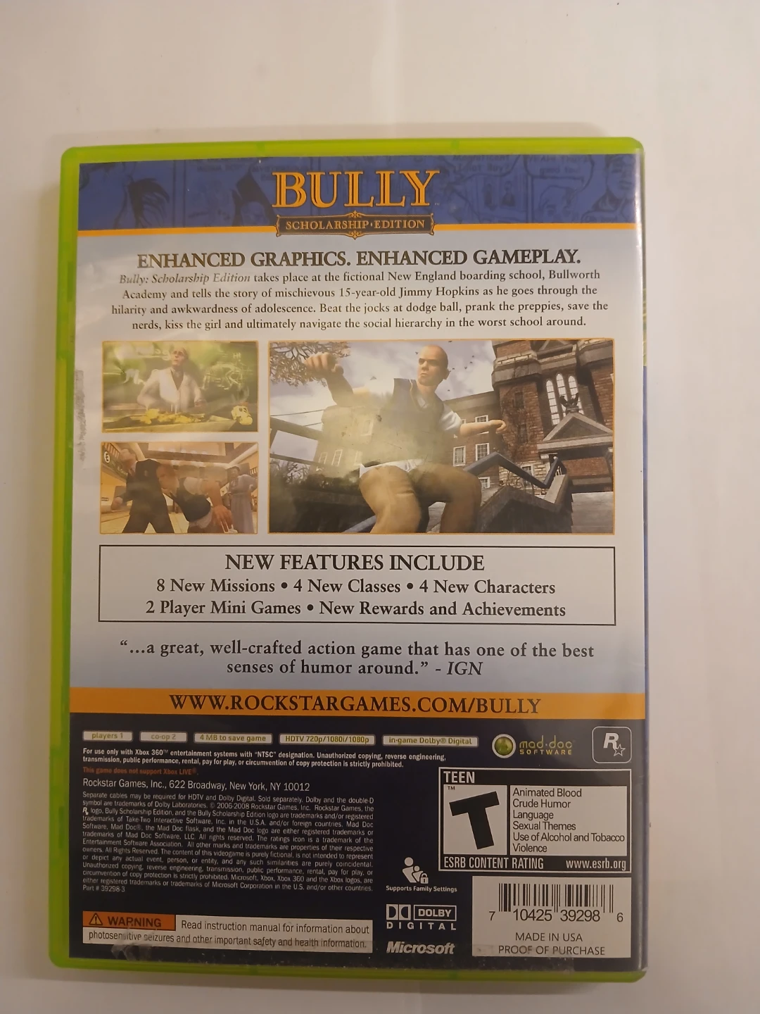 Bully Scholarship Edition Xbox 360 - photo 5