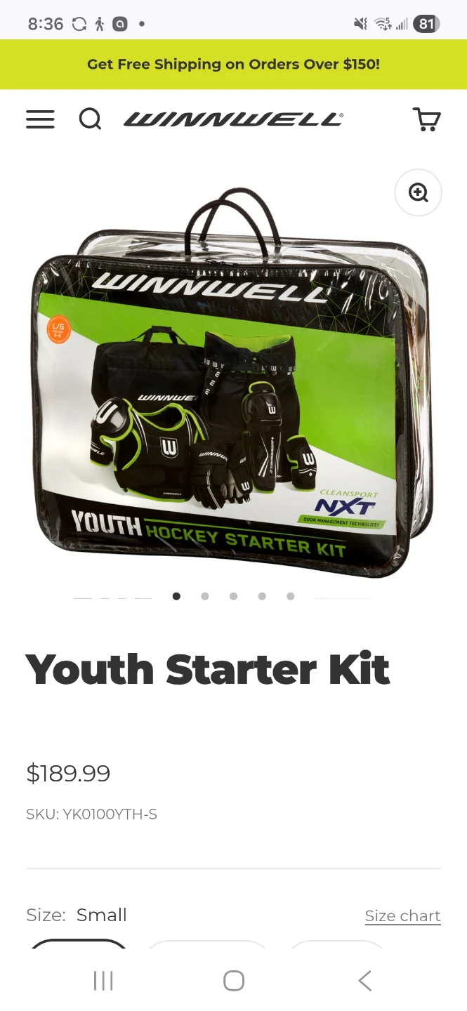 Winnwell Youth Hockey Starter Kit - Size L/G - photo 4