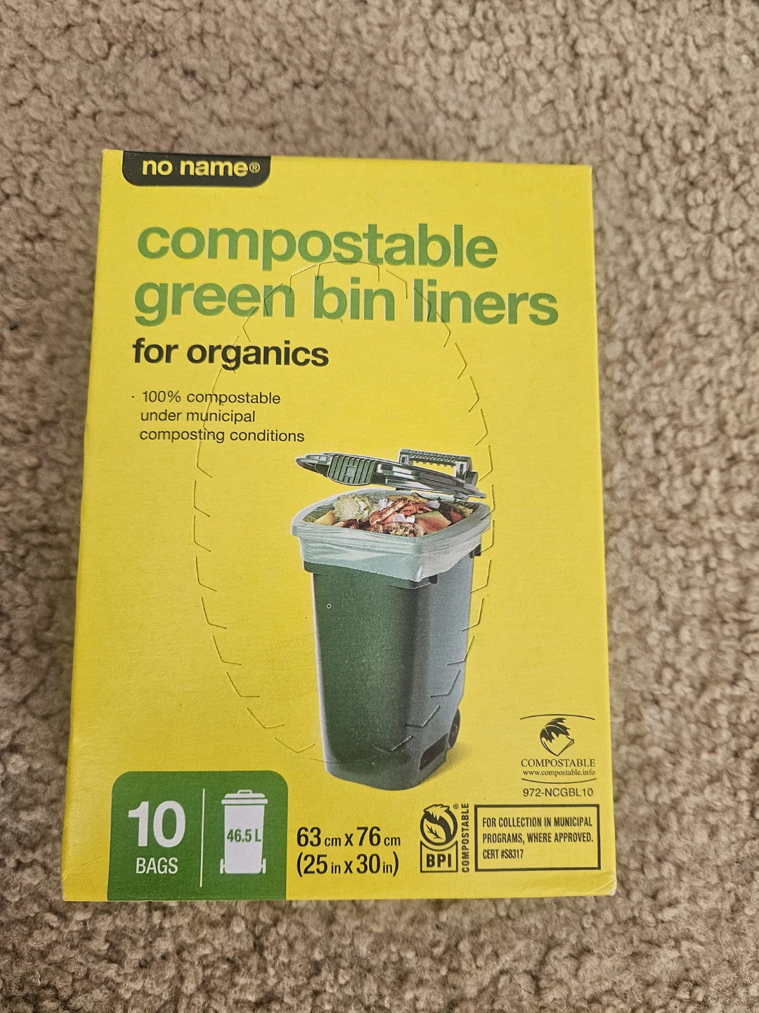 No Name Compostable Kitchen Bags & Green Bin Liners