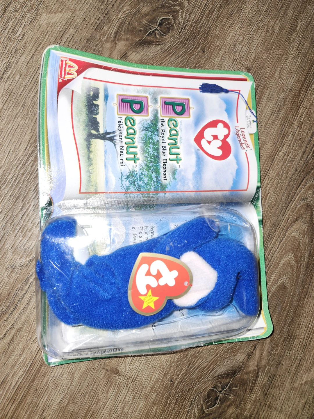 Ty Beanie Baby Peanut the Royal Blue Elephant