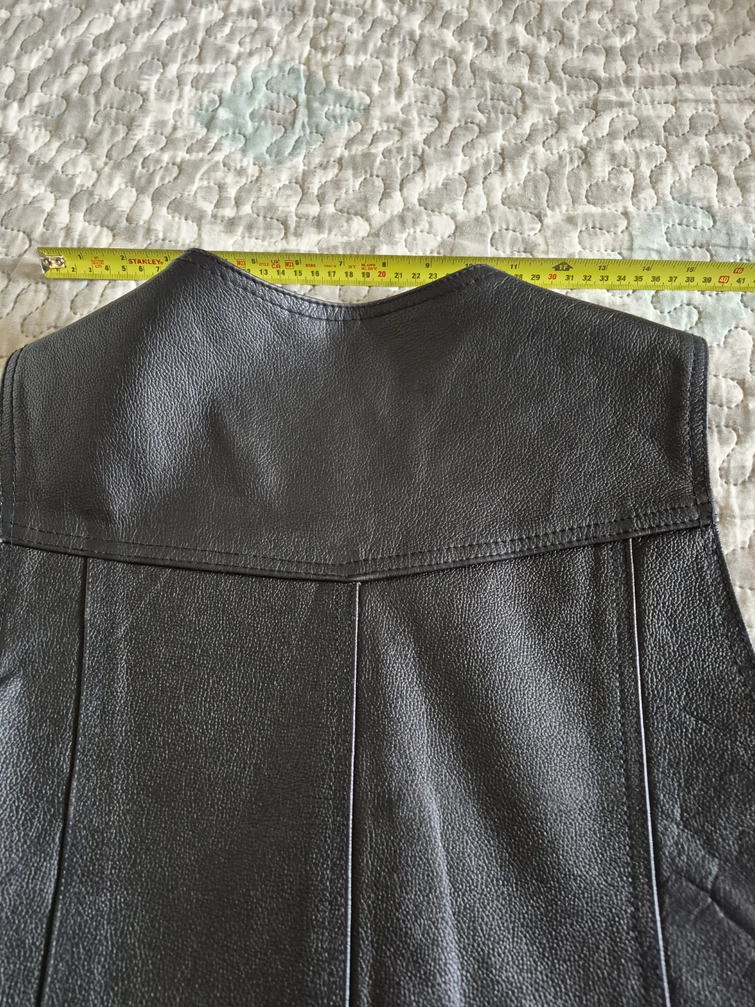 Genuine Leather Motorcycle Vest Size 40 - photo 5