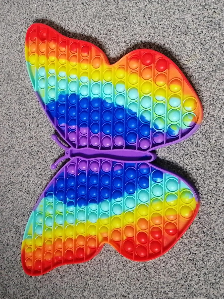 Rainbow Butterfly Bubble Pop Fidget Toy