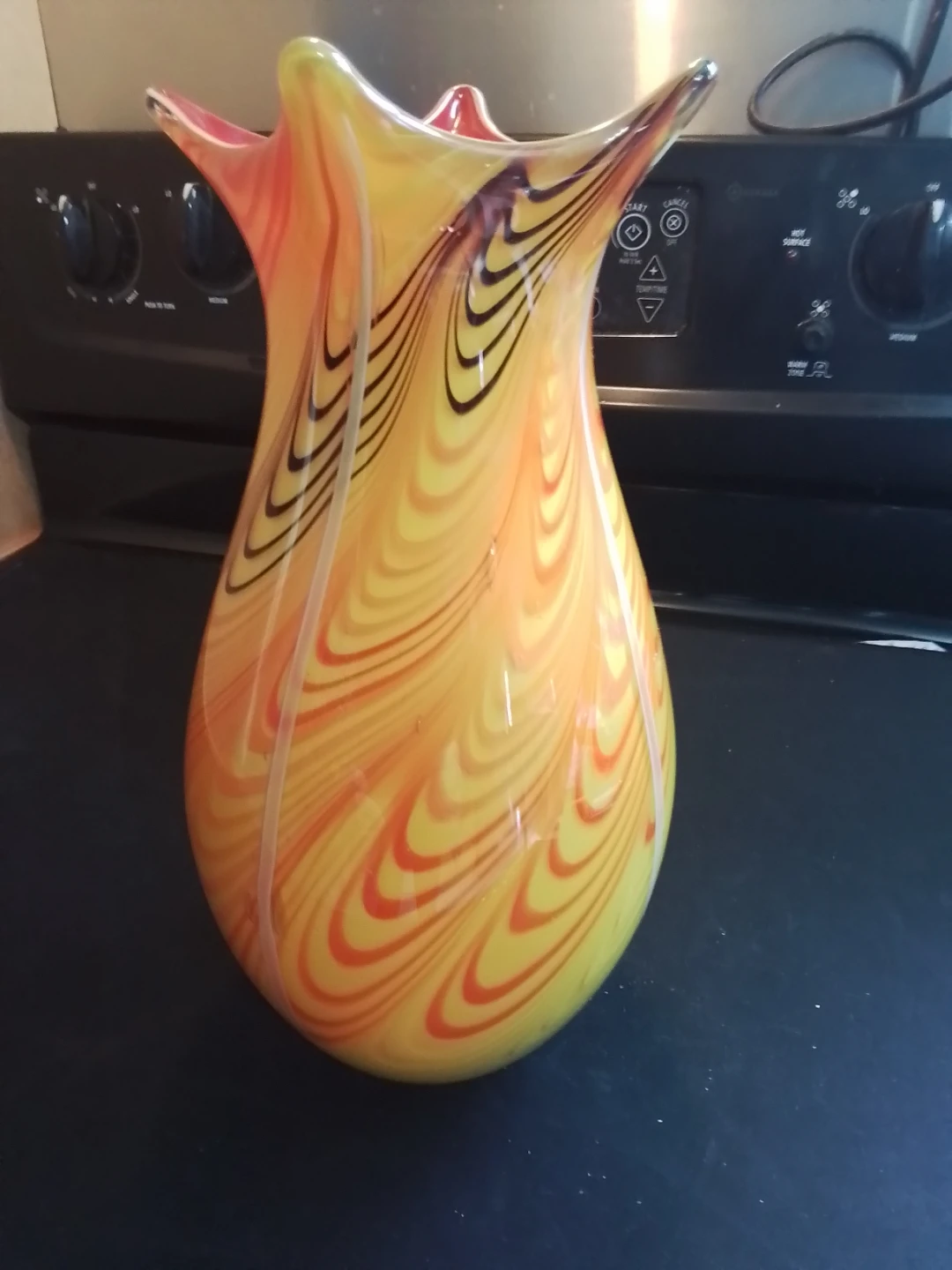 Large Murano Style Art Glass Vase 11.5” - photo 2