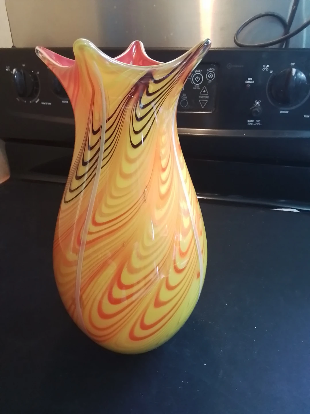 Large Murano Style Art Glass Vase 11.5” - photo 3