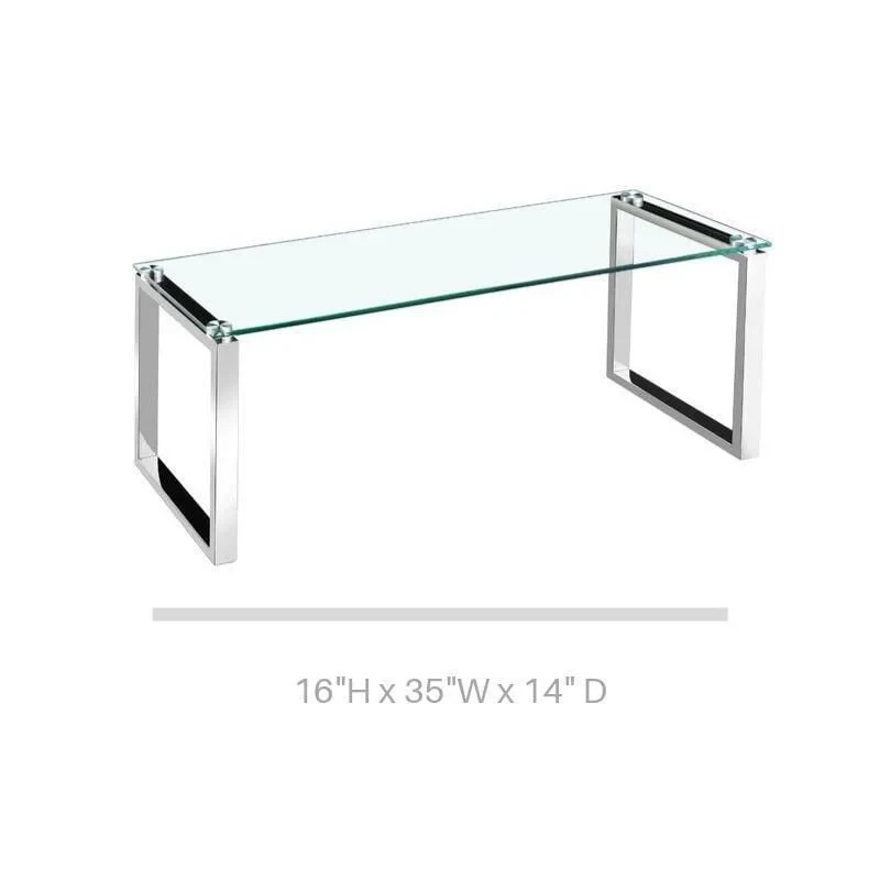 Glass and Chrome Console Table