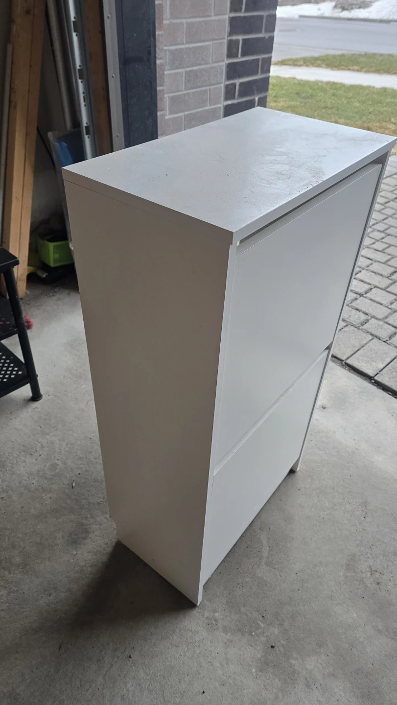 White 3-Tier Shoe Cabinet - photo 2