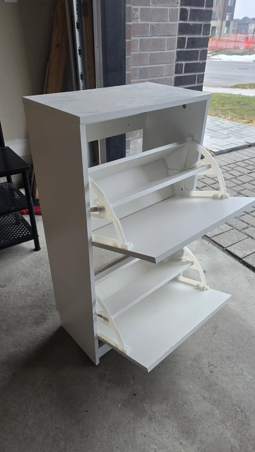 White 3-Tier Shoe Cabinet - photo 3