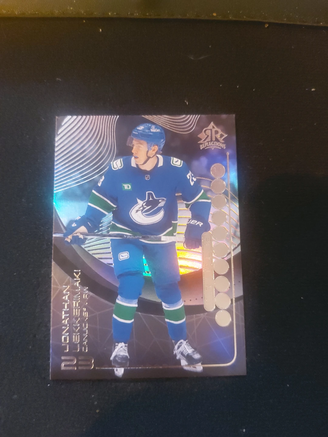 Jonathan Lekkerimaki 2023-24 Upper Deck Reflections Hockey Card