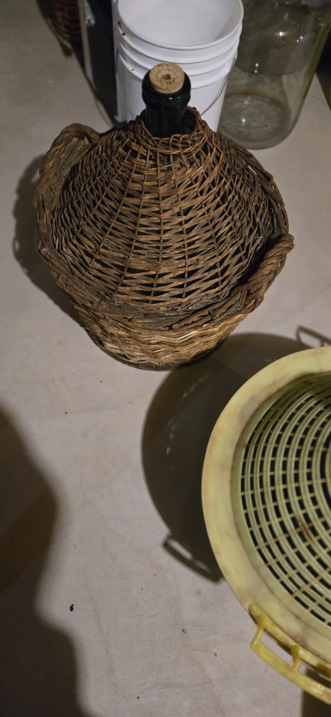 Demijohn Bottle with Wicker and Plastic Casing - photo 2