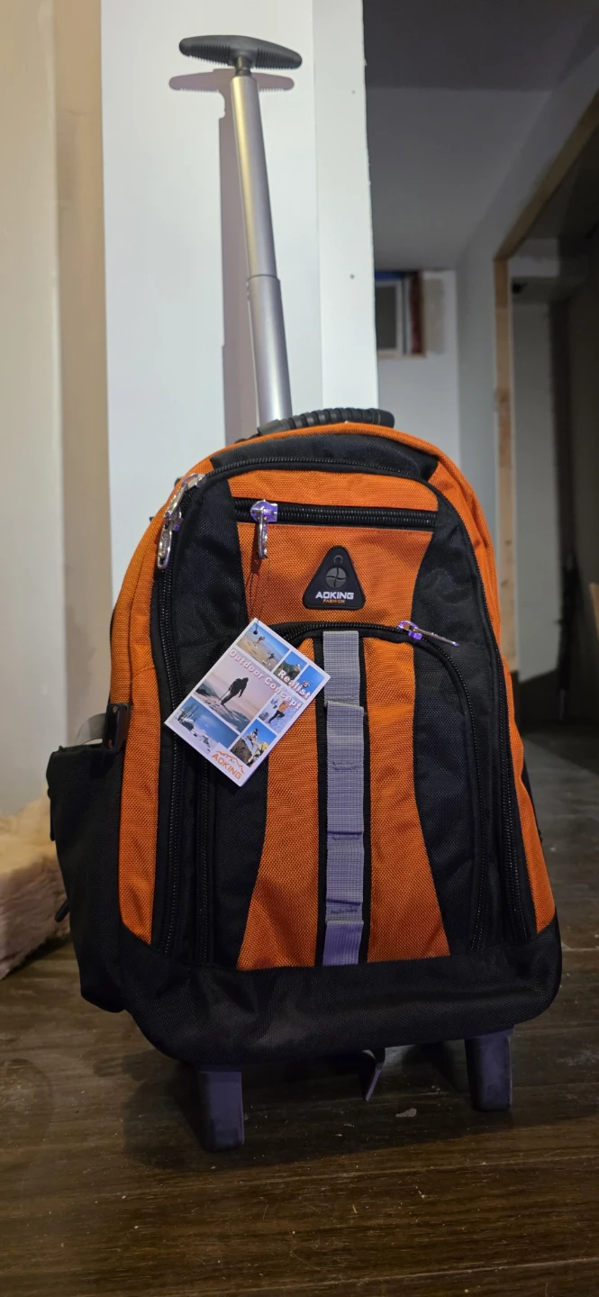 Aoking Rolling Backpack - Orange/Black