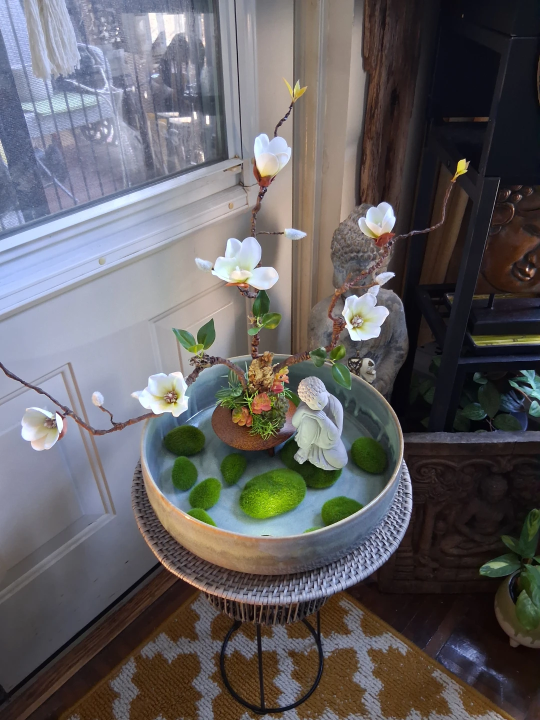 Zen garden with Buddha