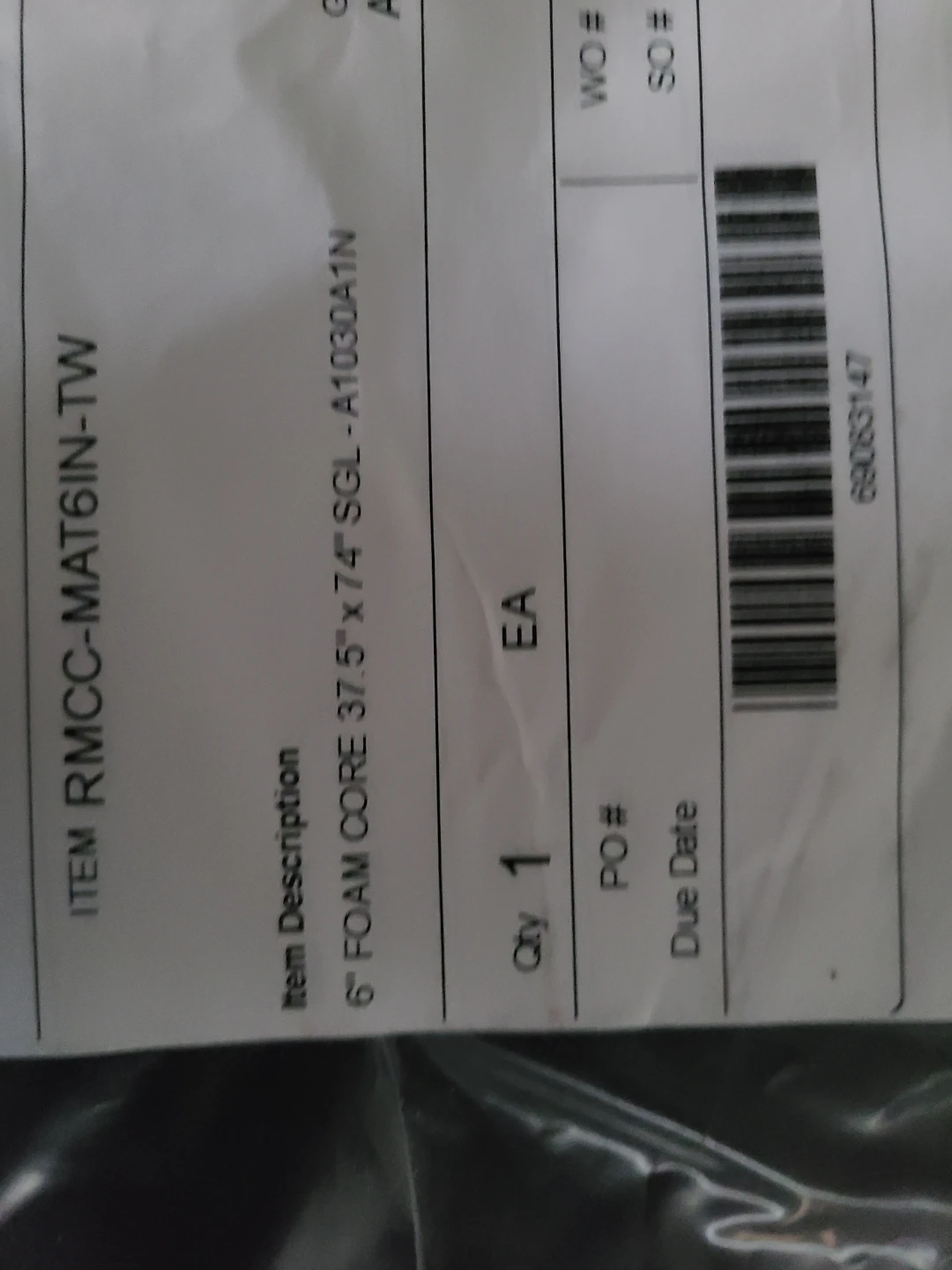 VPC Group Inc. 6" Foam Core Mattress twin in bag
