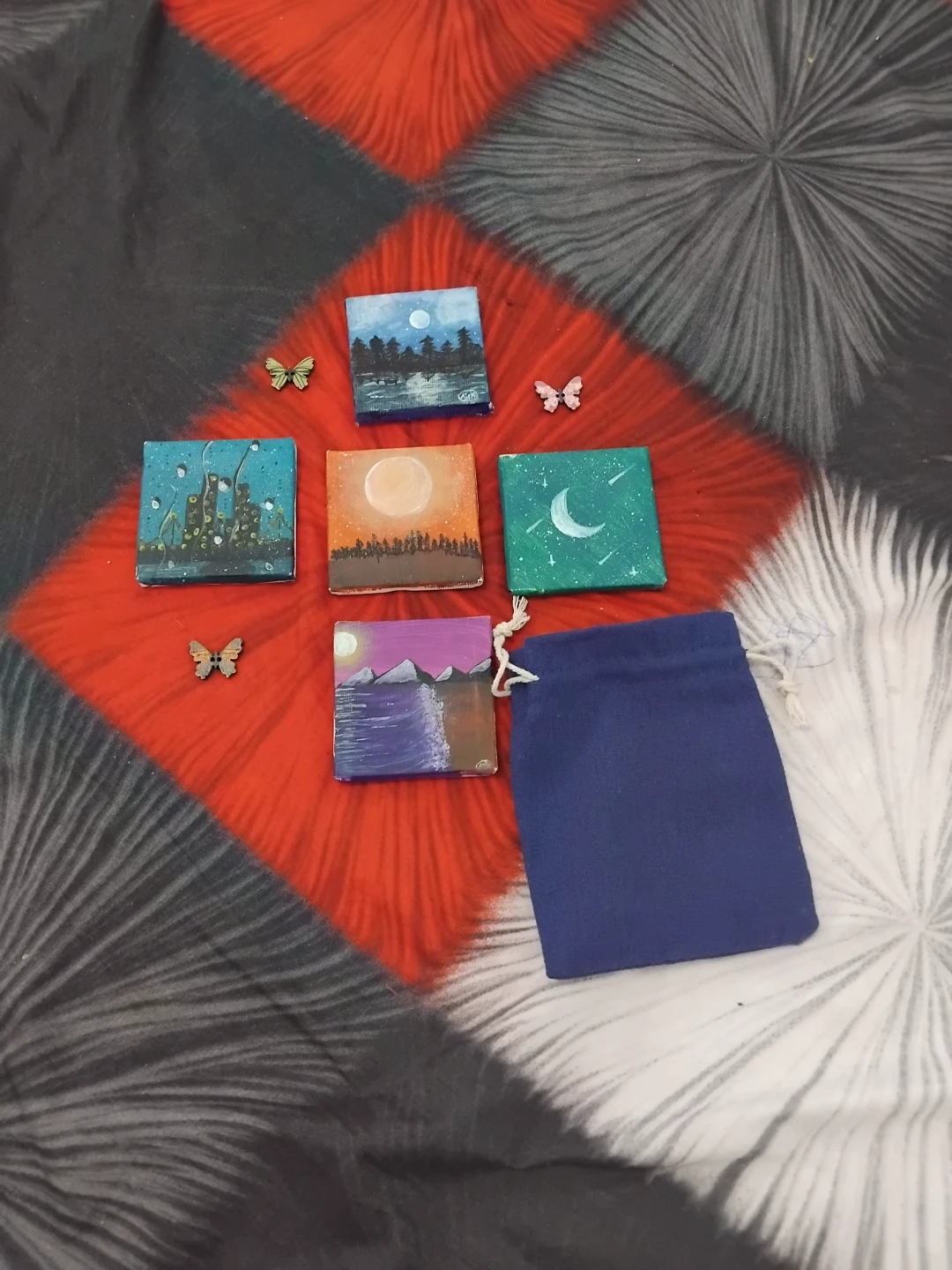 Set of 4 Mini beautiful canvas