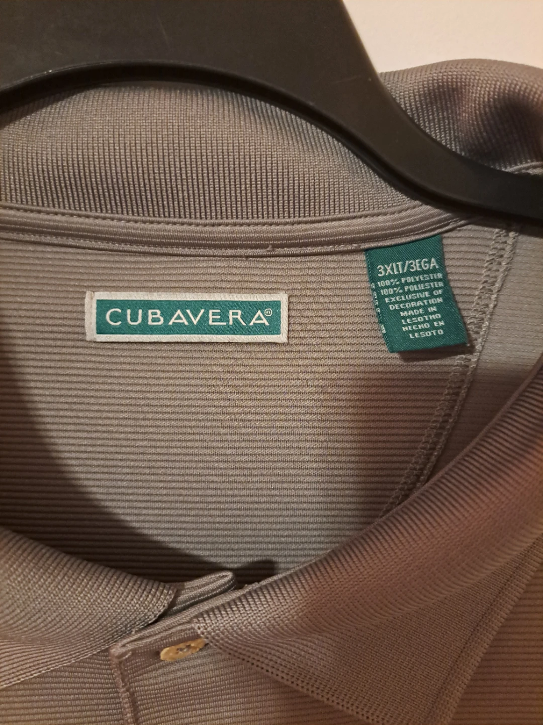 CUBANVERA 3XT Men's Gray Polo Shirt - photo 3