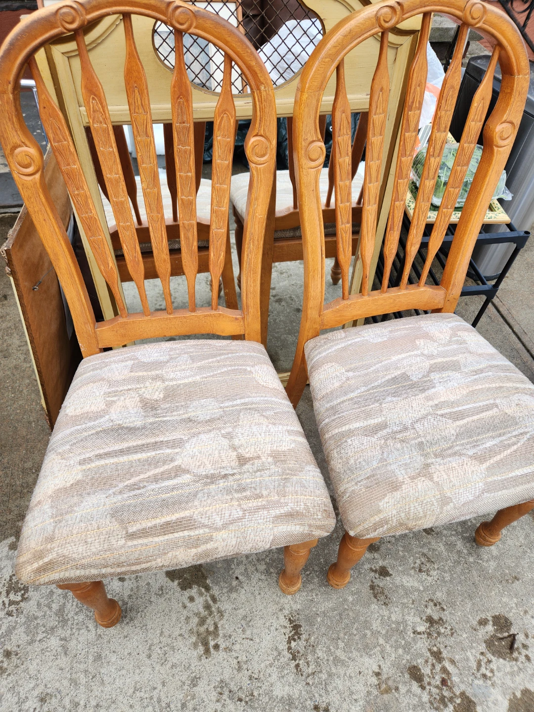 Set of 2 Wooden Dining Chairs