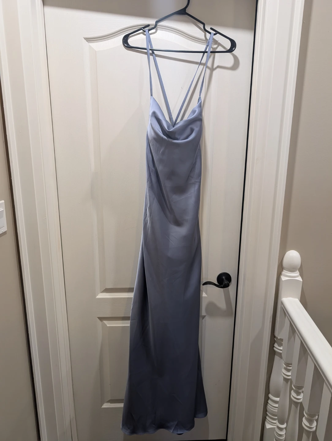 Brand new satin dusty blue dress - size US 16