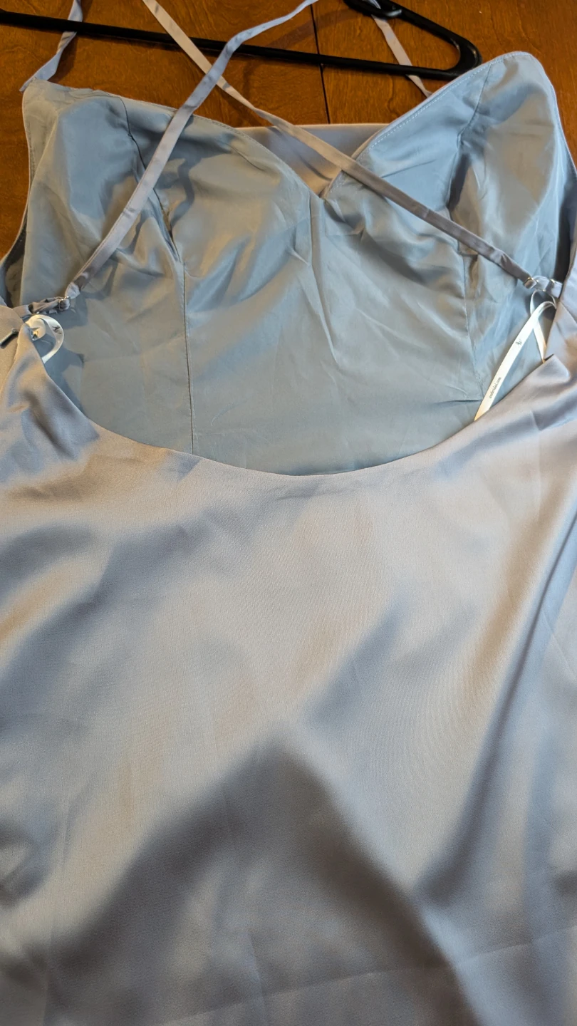 Brand new satin dusty blue dress - size US 16 - photo 4