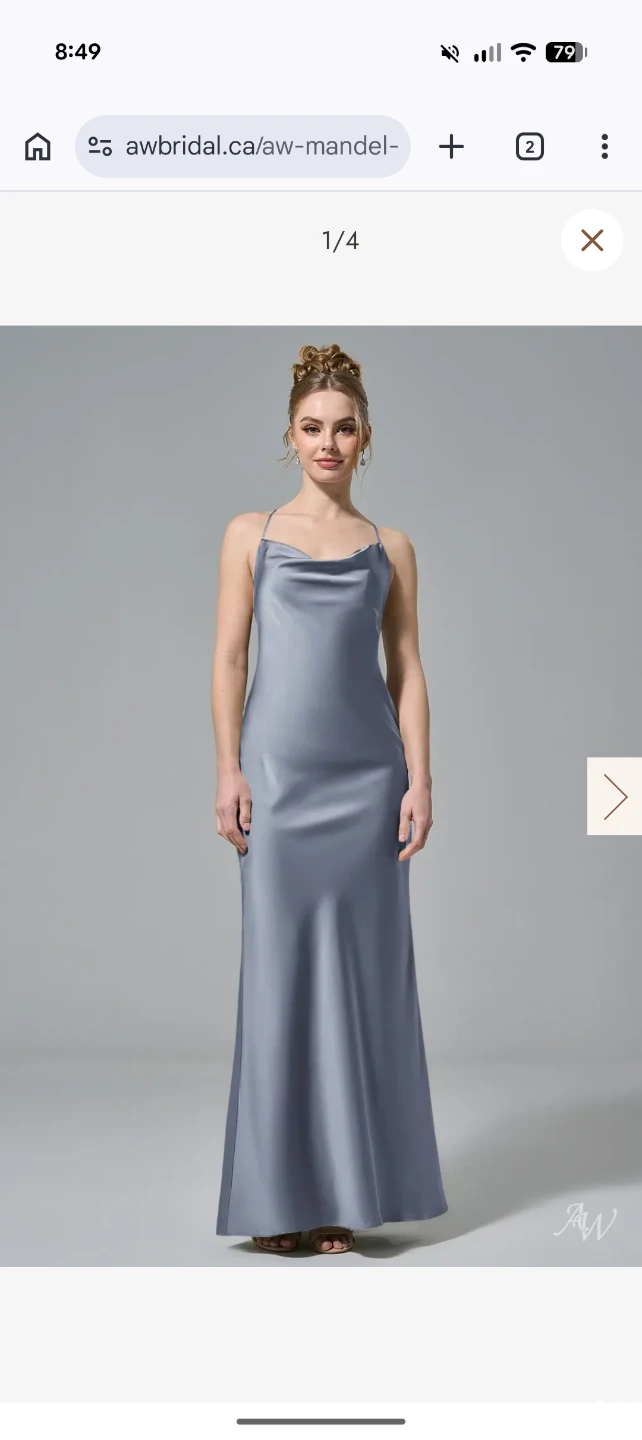 Brand new satin dusty blue dress - size US 16 - photo 5