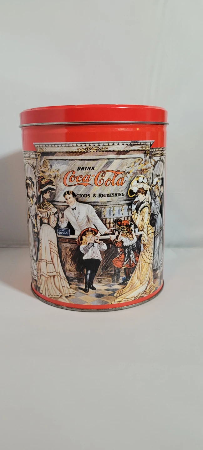 Coca-Cola Tin Vintage Style Collectible Round Container - photo 3
