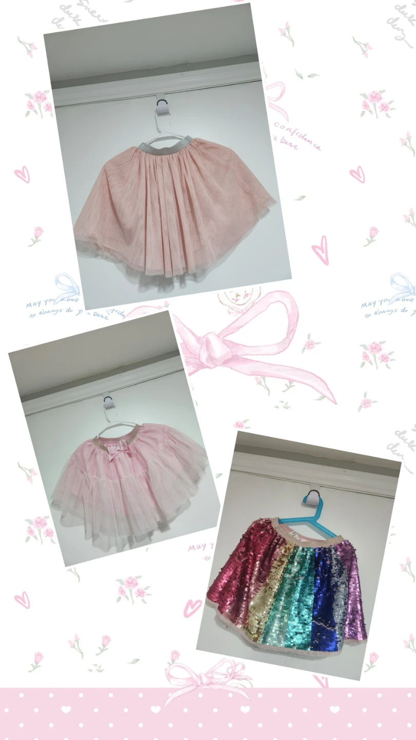 🌈 Girls' Sparkly Skirt Bundle - [4-6y]- Perfect for Parties!