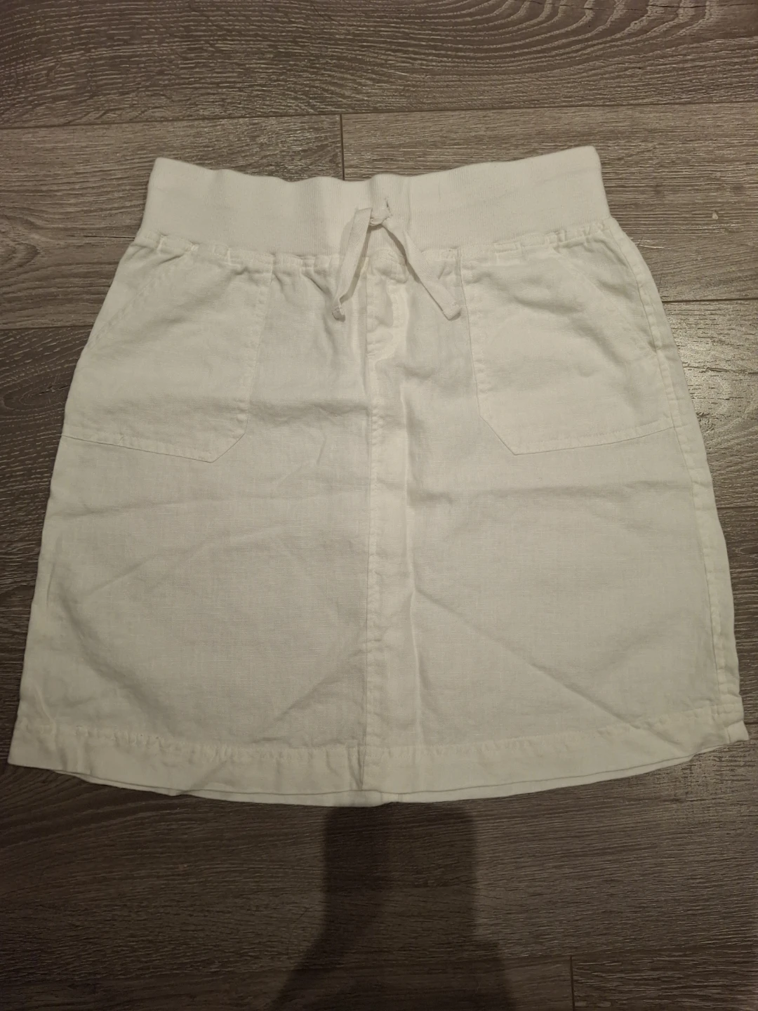 RW& CO white linen skirt