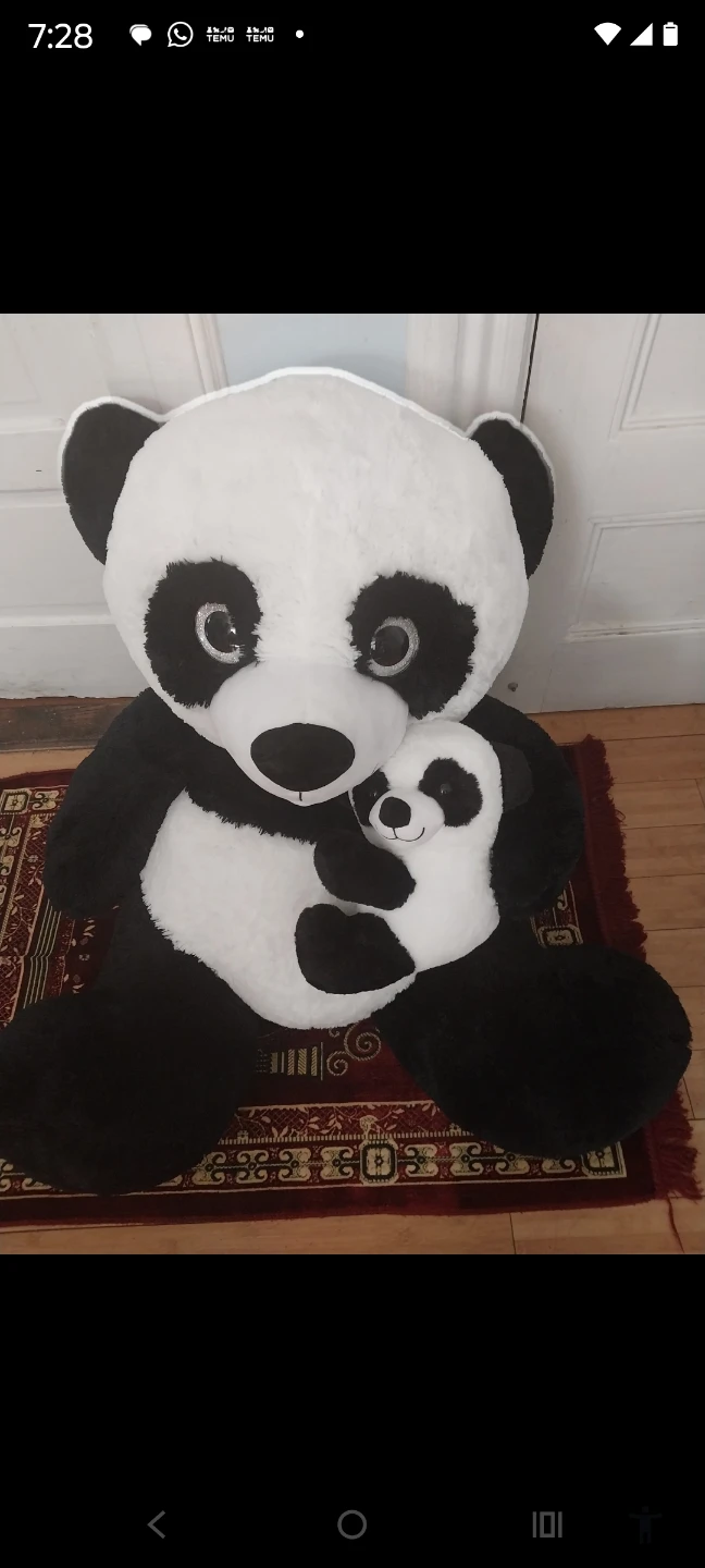 Giant Plush Panda Bear with Baby Panda - photo 3
