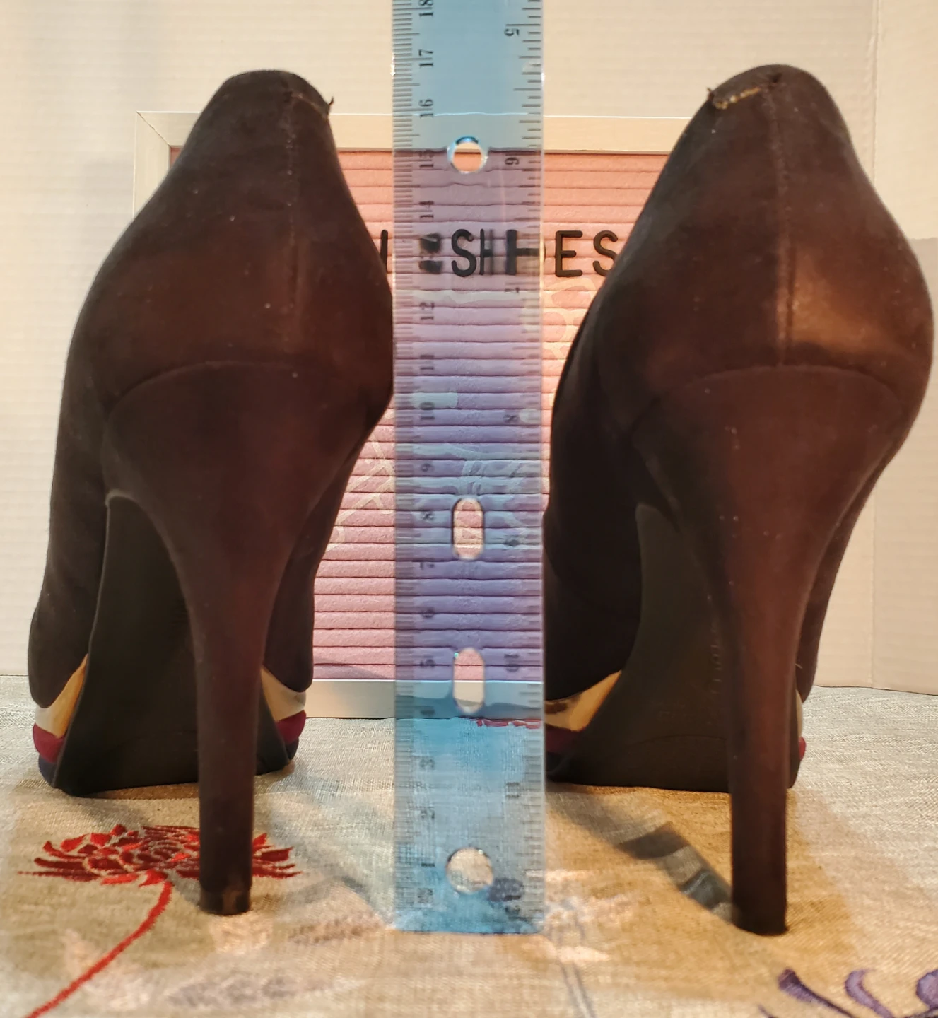 Nine West Women's Size 9 Black Suede Platform Heels - photo 5