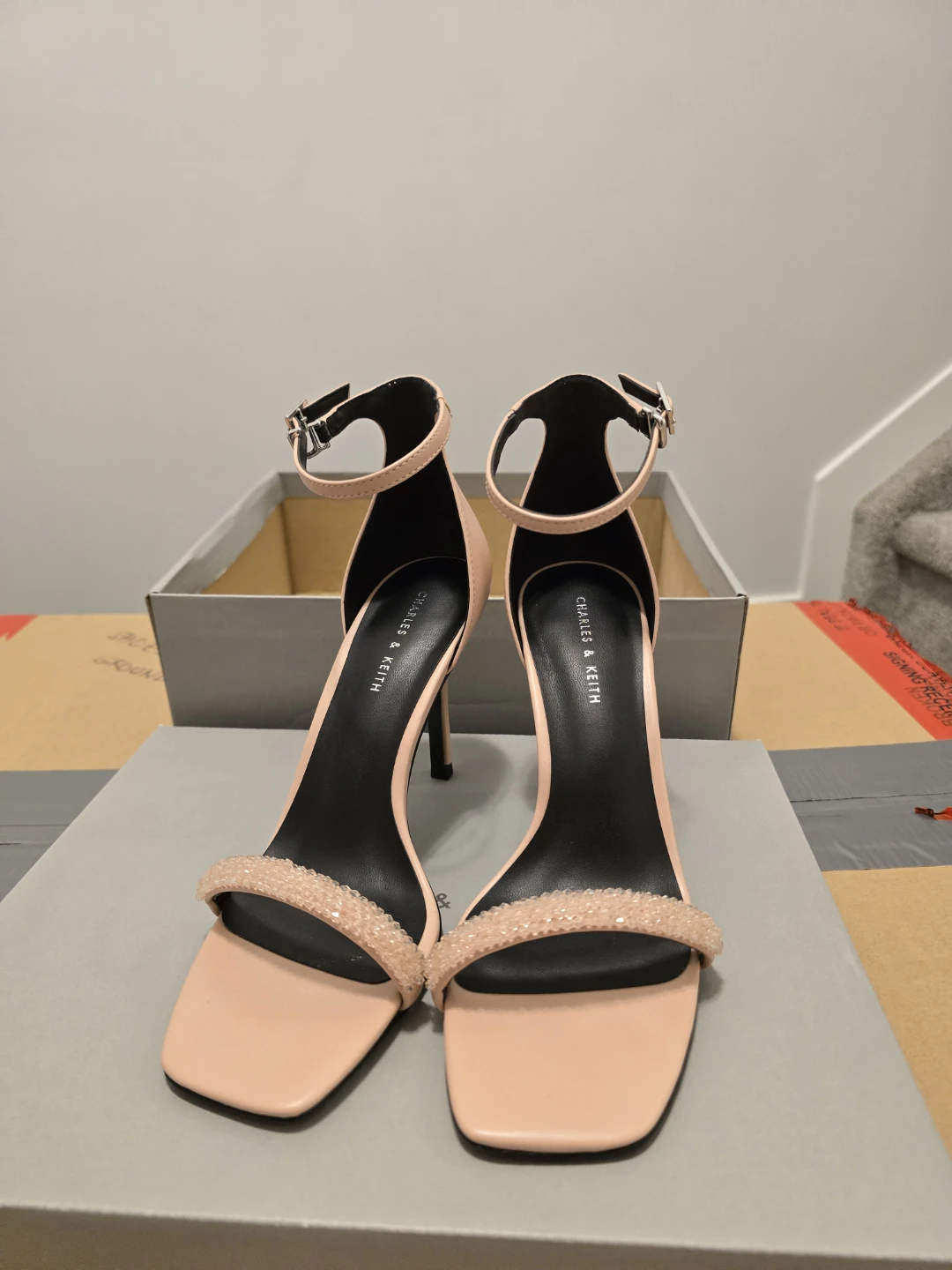 Charles & Keith Nude Heels - Size 36