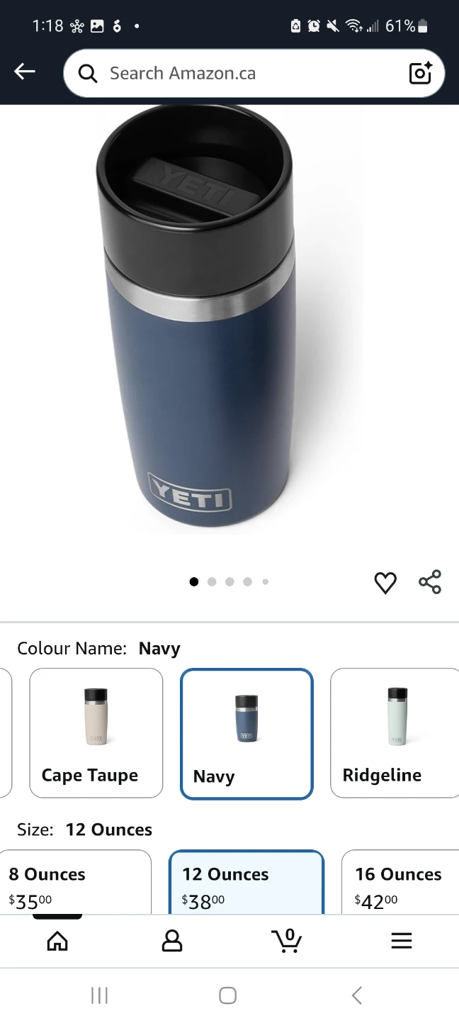 Brand new Yeti Rambler 12 oz Travel Bottle - Navy 🥕