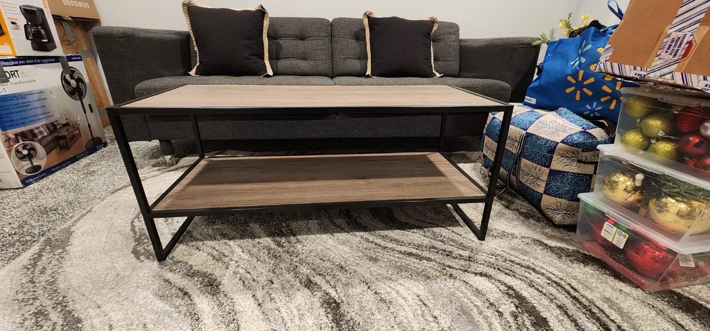 Modern Wood and Metal Coffee Table - photo 2