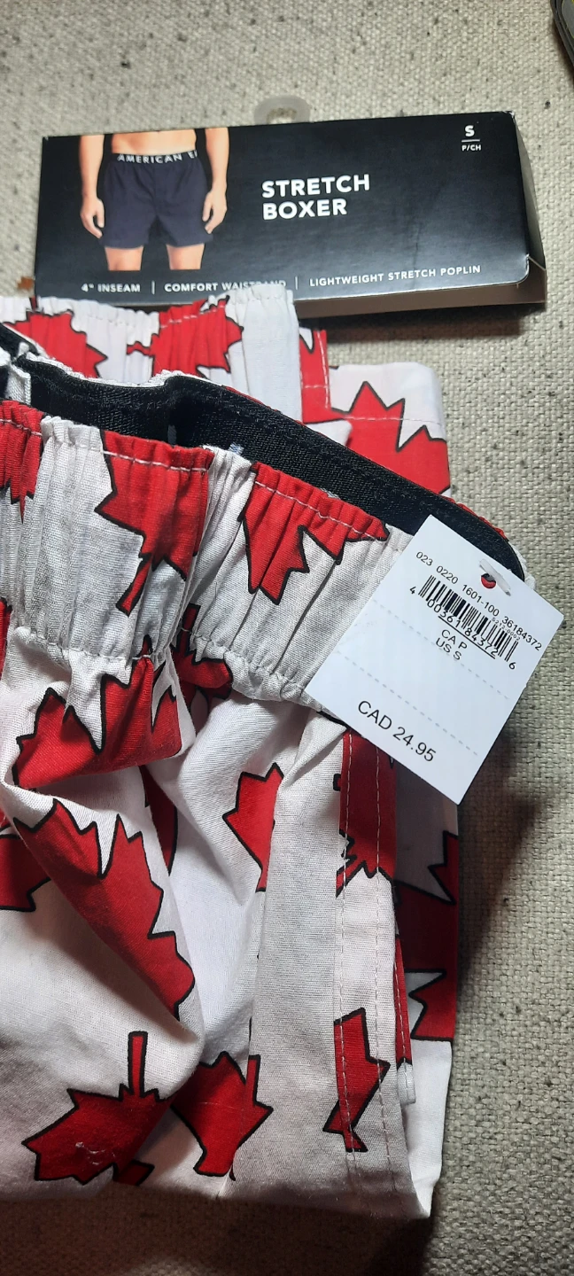American Eagle Boxer Briefs - Size S - Canadian Maple Leaf 🥕