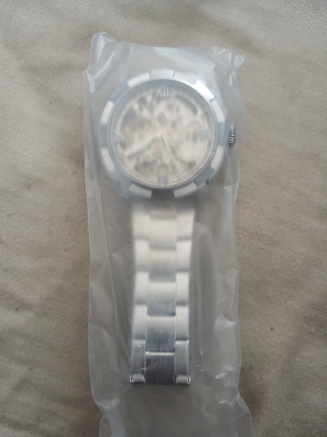 Automatic Skeleton Watch With Metal Band - photo 5