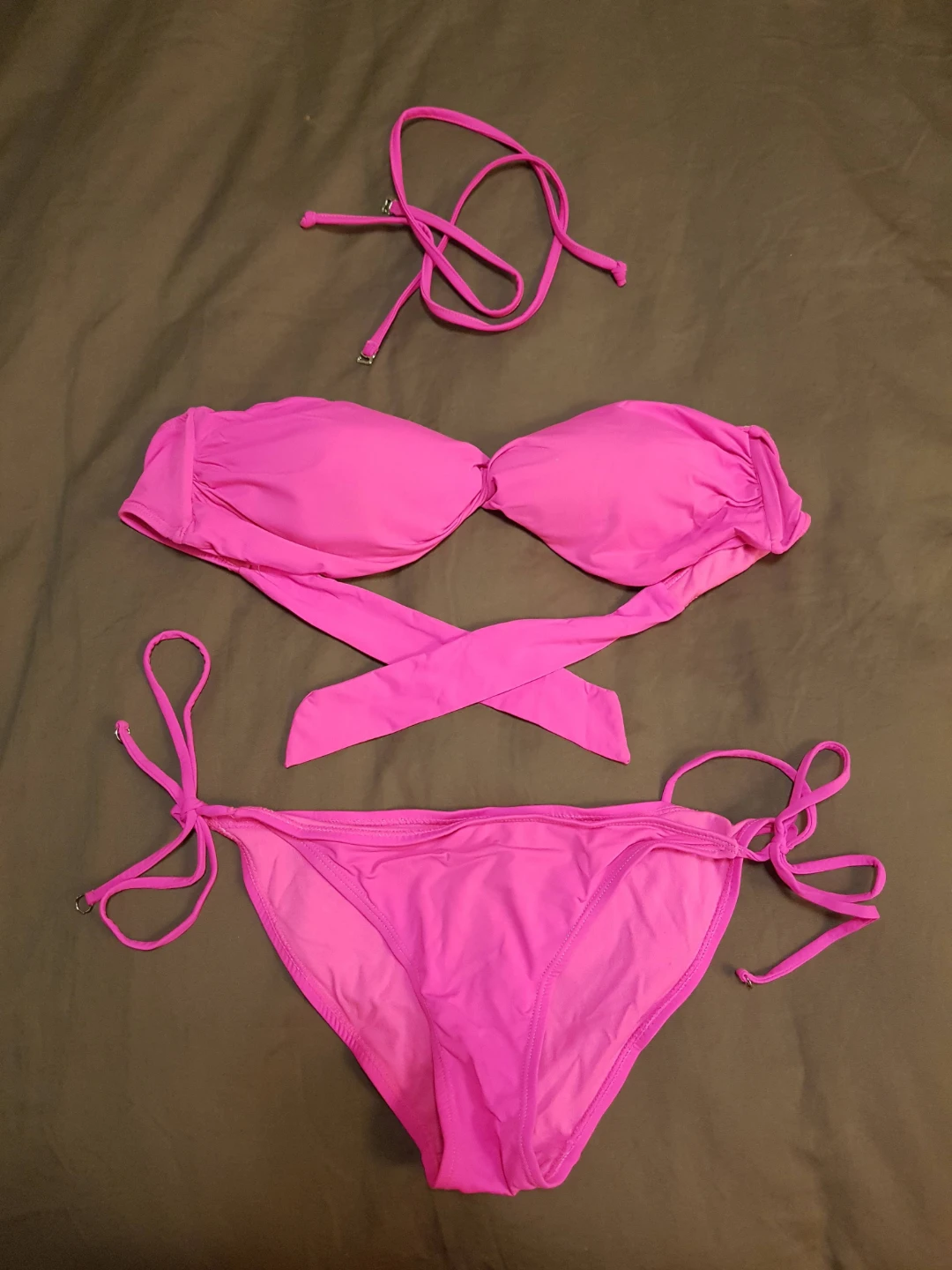 Ardene Pink Bikini Set Size S/P bottom L top