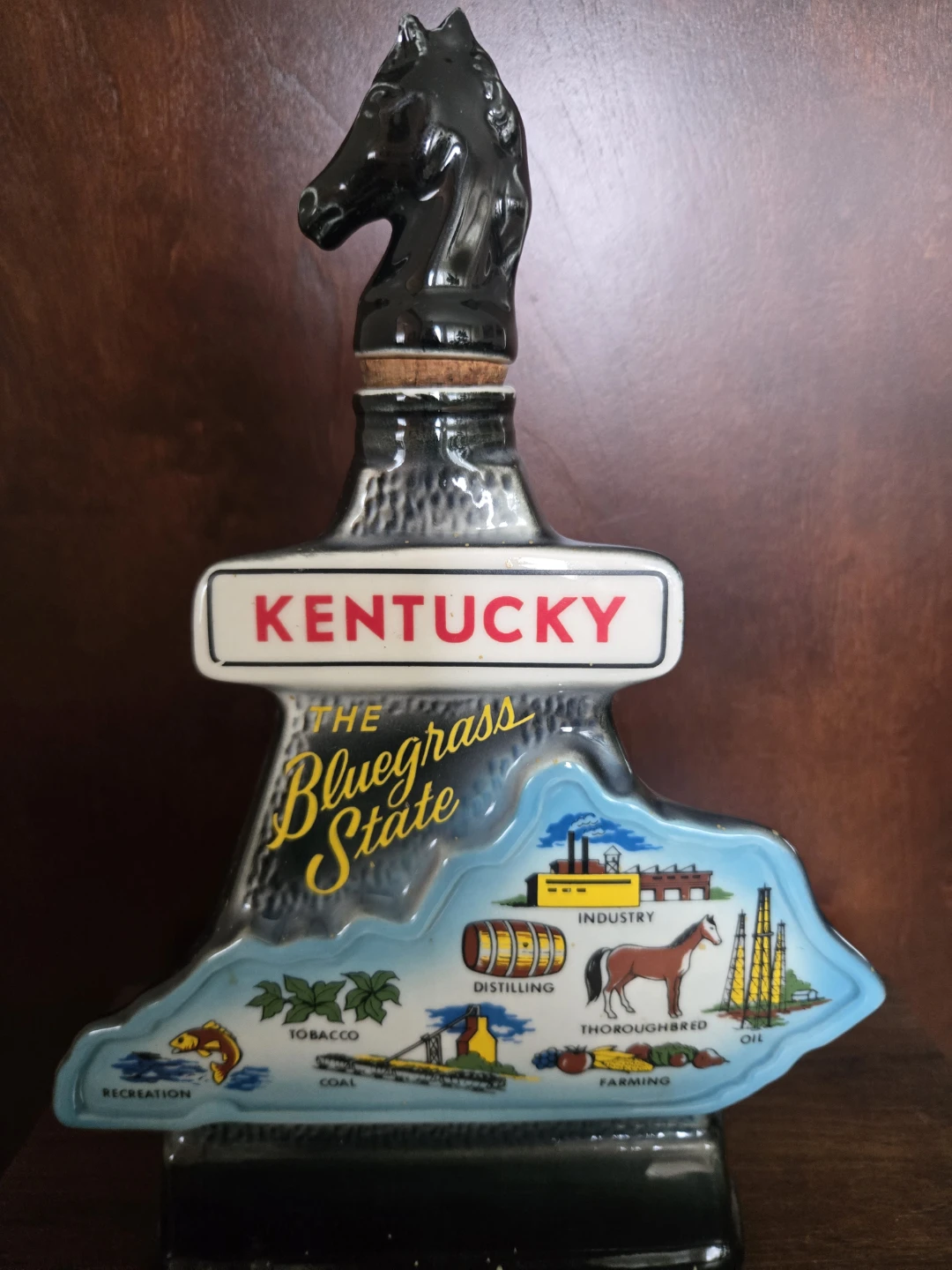 Kentucky "The Bluegrass State" Horse Head Decanter - photo 2