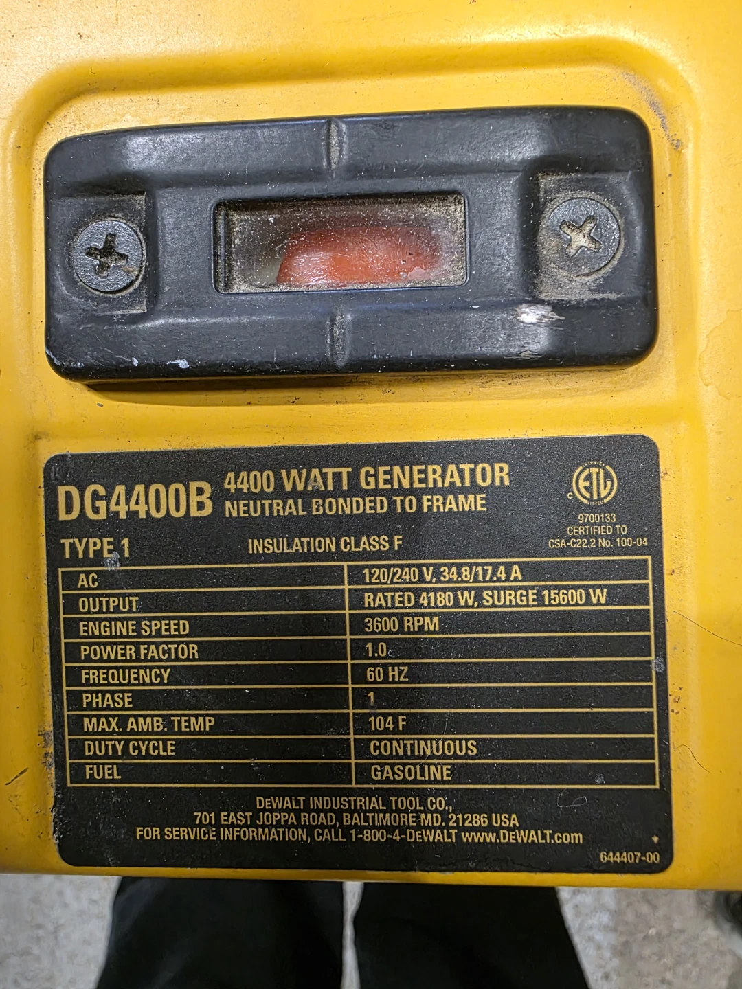DeWalt Generator - photo 2