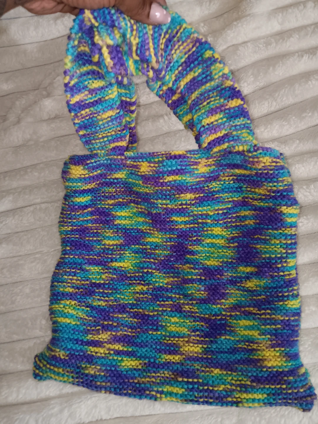 Handmade Knit Tote Bag
